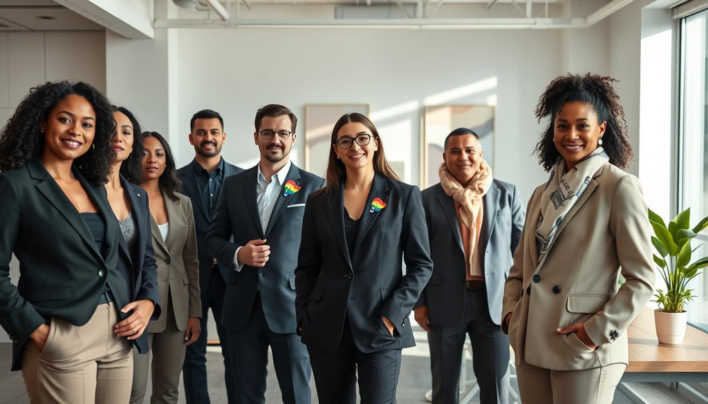 Minimalist pride fashion for LGBTQ+ professionals