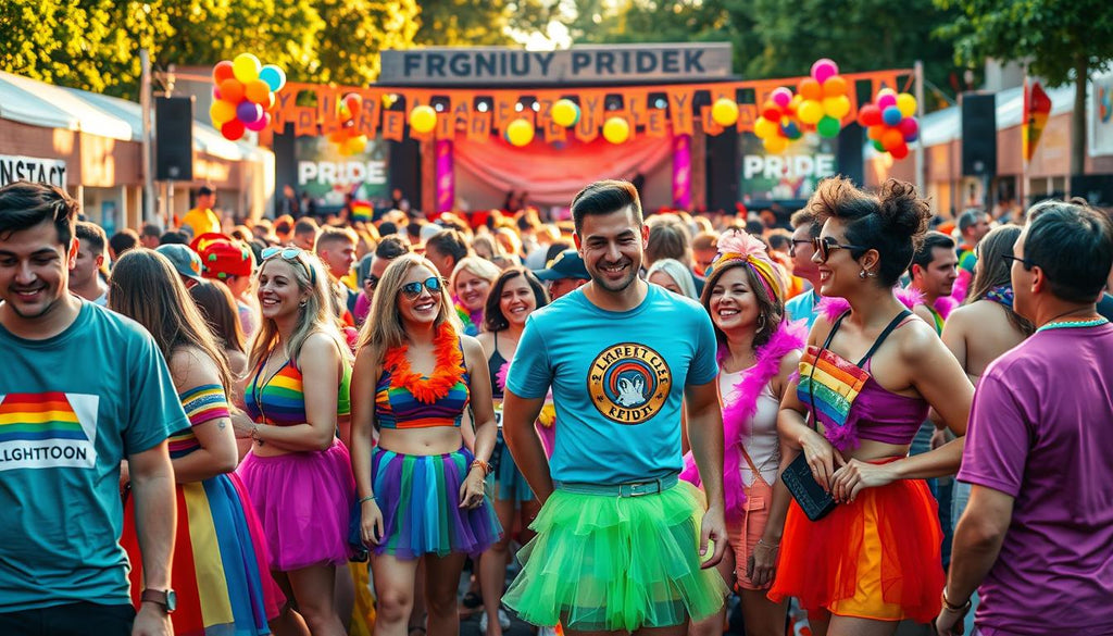 LGBTQ+ pride clothing for festivals and events