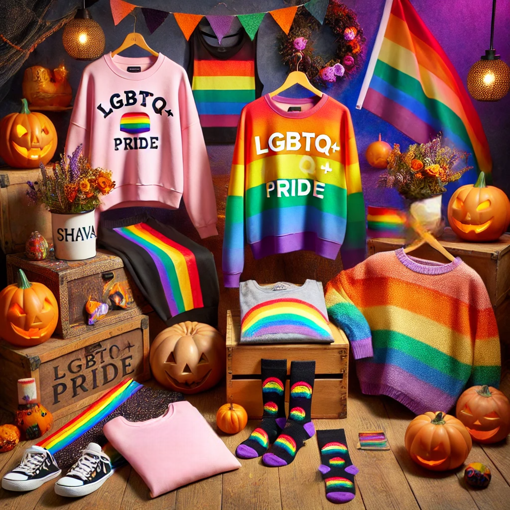 Celebrate Halloween with Pride: Stylish Sweatshirts, Tank Tops, Socks, and Leggings from SHAVA