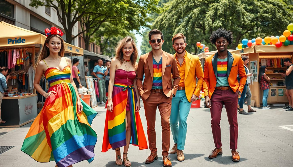 LGBTQ+ fashion statements through pride clothing