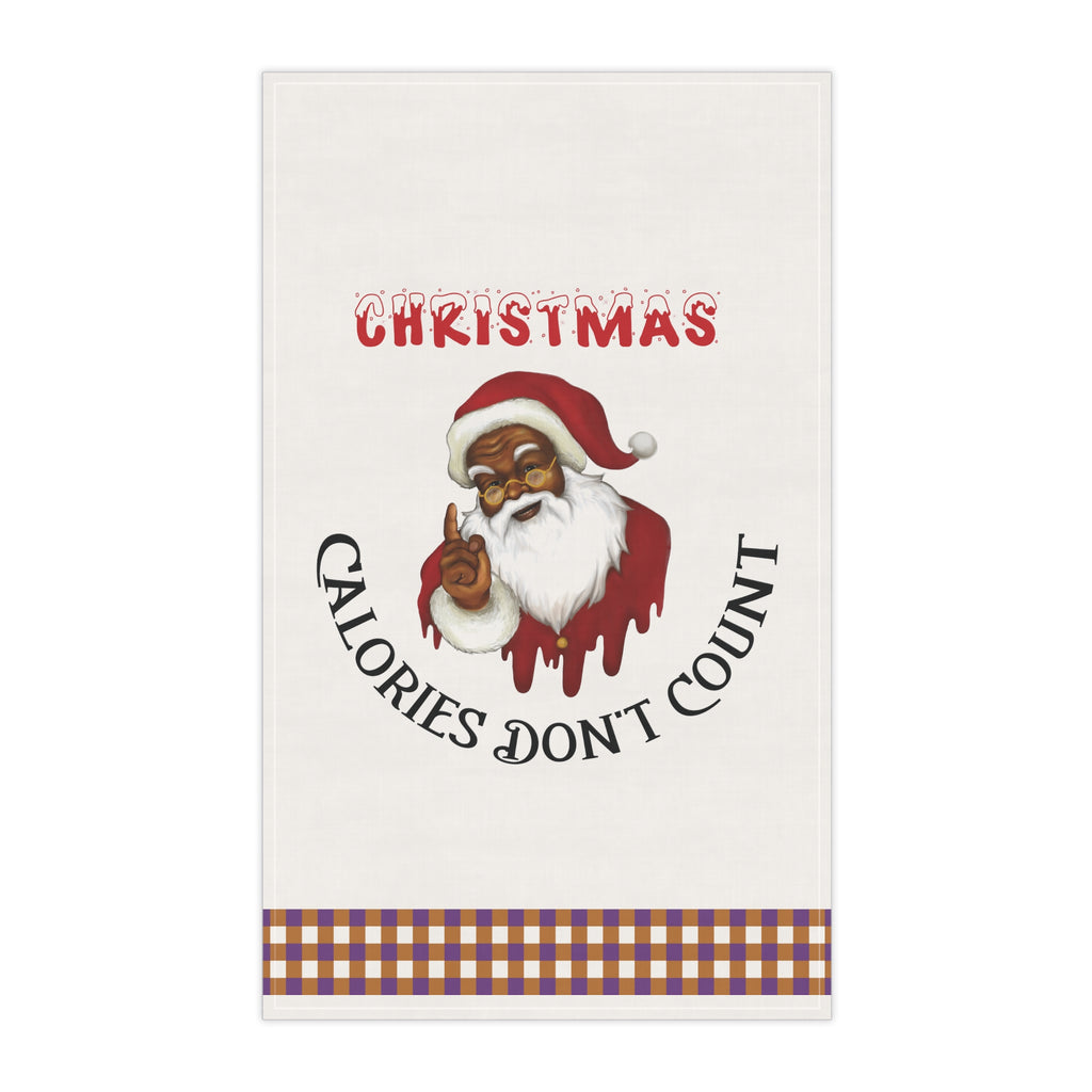 Christmas Kitchen Towel - Christmas Calories Don't Count Printify