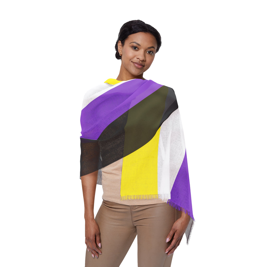 SHAVA CO Non Binary Flag Light Scarf Printify