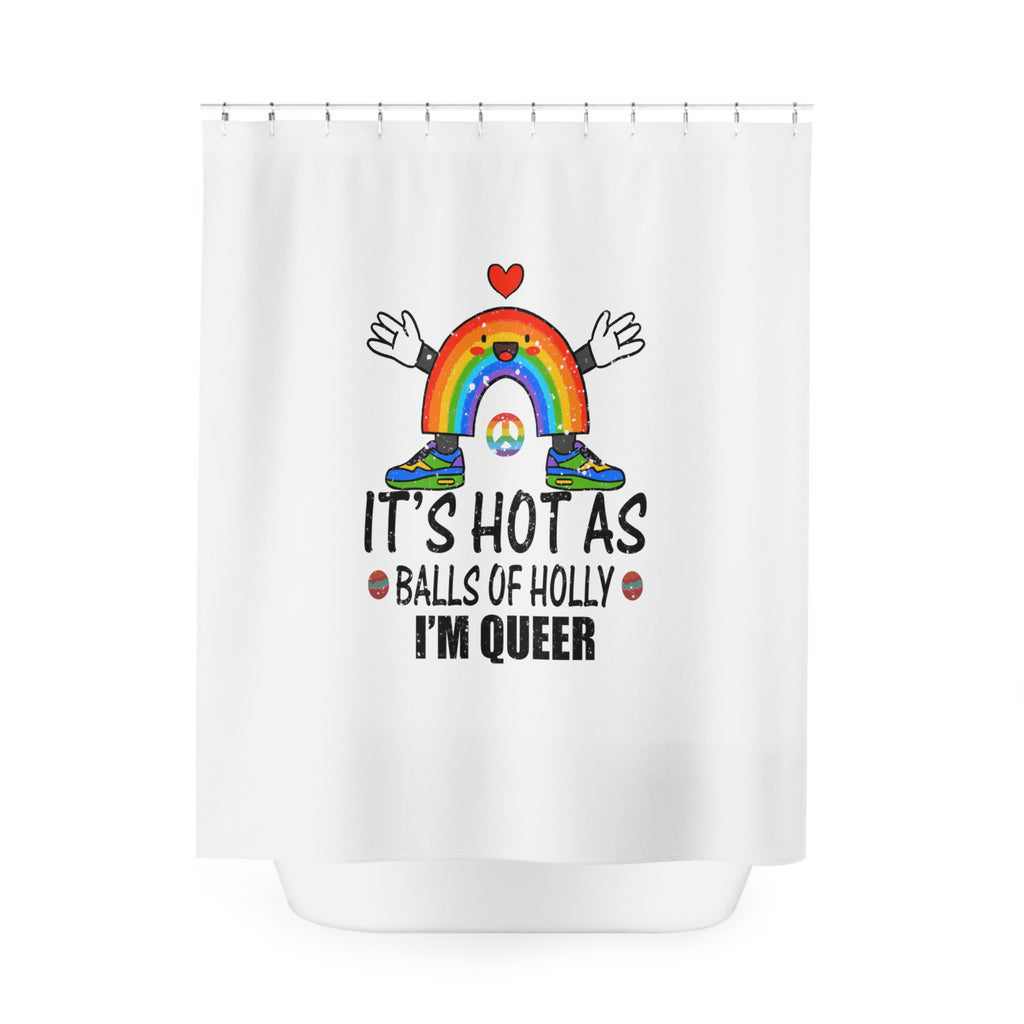 Christmas LGBTQ Shower - Curtains - I am Queer Printify