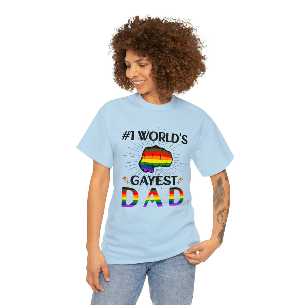 SHAVA CO Philadelphia Flag, Unisex Heavy Cotton Tee - #1 World's Gayest Dad Printify