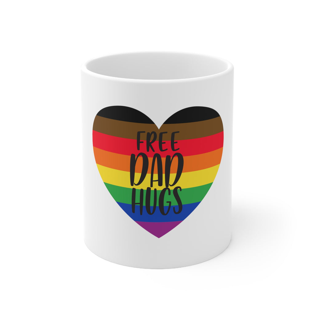 Philadelphia Pride Flag Ceramic Mug - Free Dad Hugs Printify