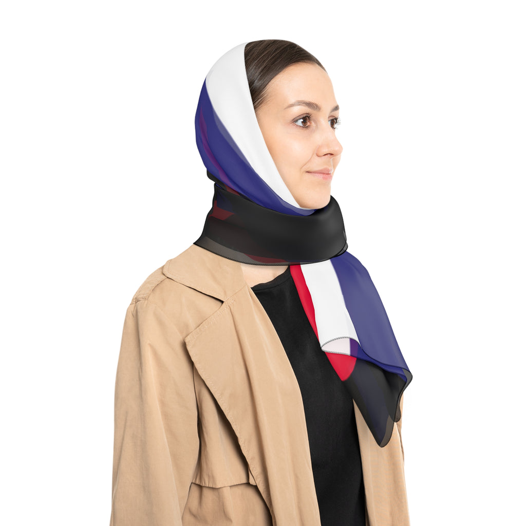 SHAVA CO Leather Flag Poly Scarf Printify