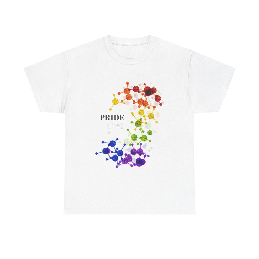 SHAVA CO  Rainbow Pride Flag , Unisex Heavy Cotton Tee - My Rainbow Is In My DNA