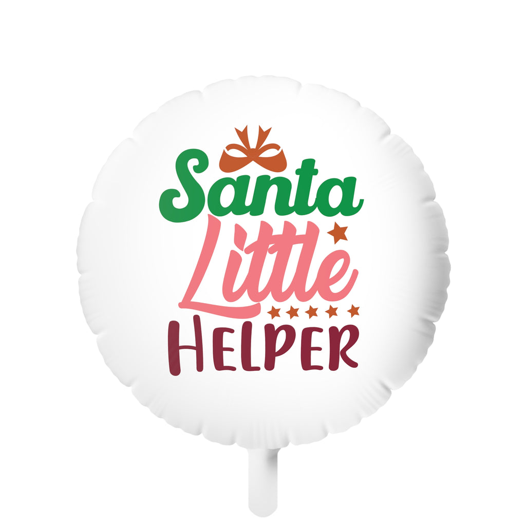 Christmas Mylar Helium Balloon , Santa Little Helper Printify