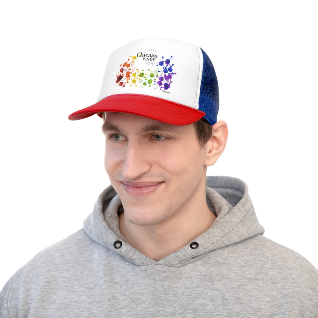 Rainbow Flag Trucker Caps Chicago Pride - My Rainbow is In My DNA Printify