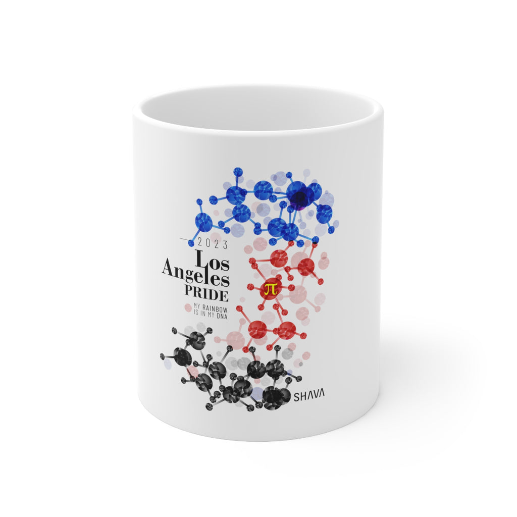 Polyamory Flag Los Angeles Pride Ceramic Mug - Rainbow Is In My DNA Printify