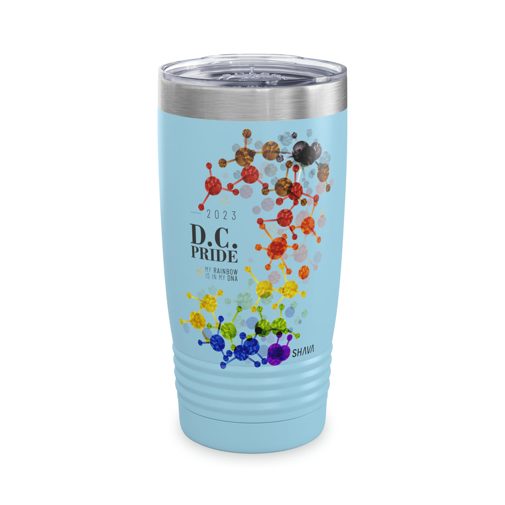 SHAVA CO Philadelphia Flag 2023 Pride, Washington D.C Ringneck Tumbler 20oz - My Rainbow Is In My DNA Printify