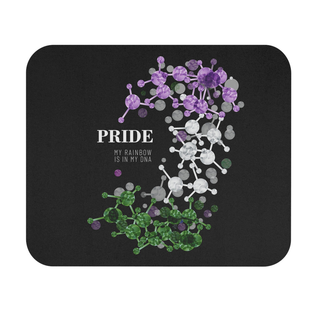 SHAVA CO Genderqueer Flag Mouse Pad (Rectangle) - My Rainbow Is In My DNA Printify