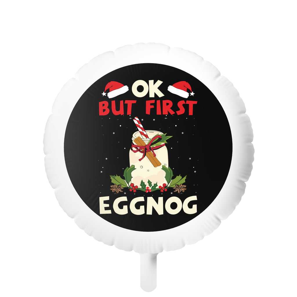 Christmas Mylar Helium Balloon , Eggnog Printify