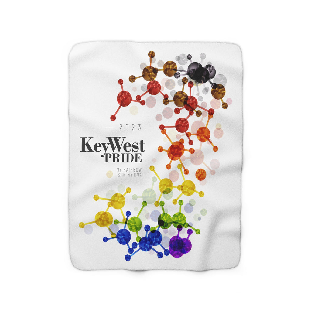 SHAVA CO Philadelphia Flag 2023 Pride, Key West Sherpa Fleece Blanket - My Rainbow Is In My DNA Printify