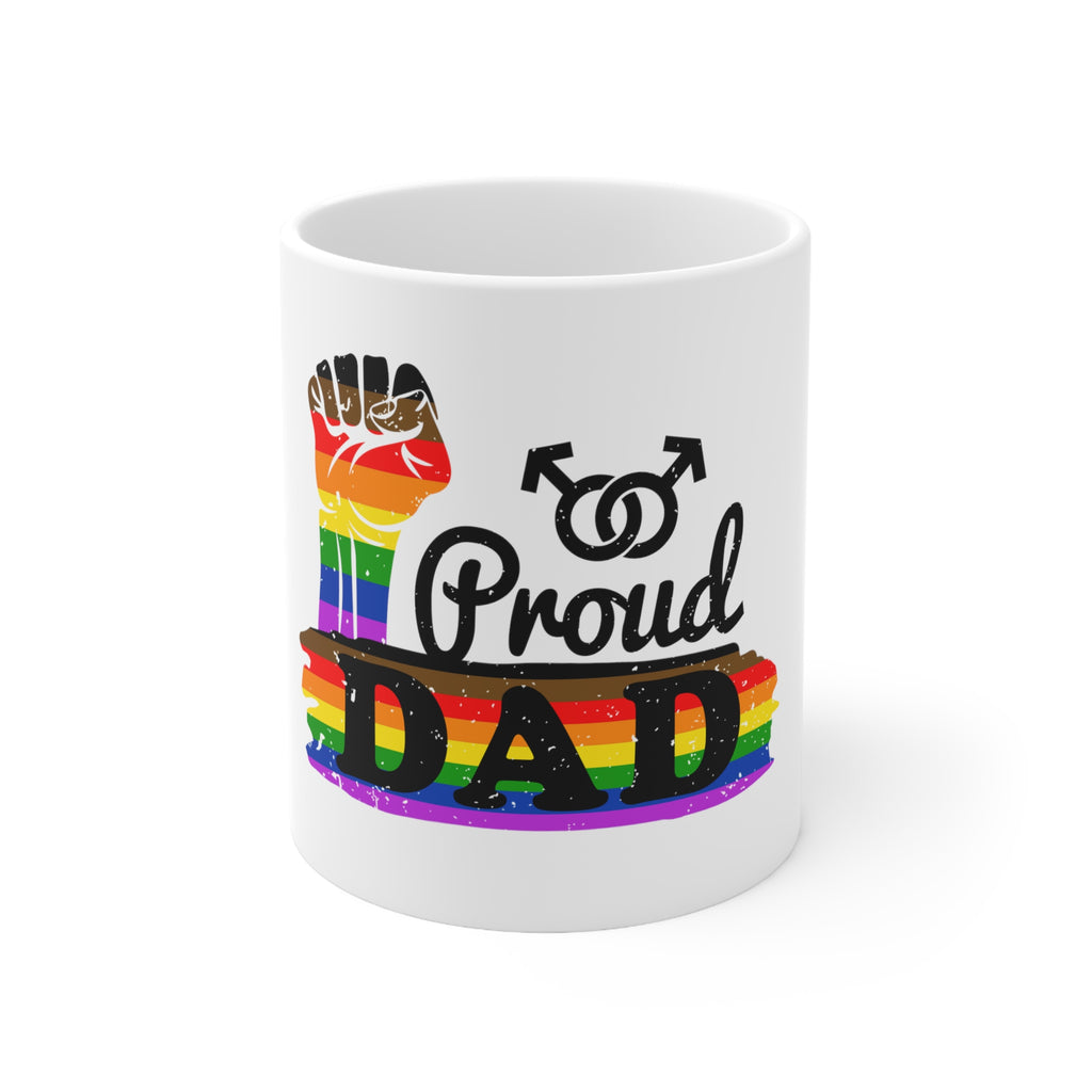 Philadelphia Pride Flag Ceramic Mug - Proud Dad Printify