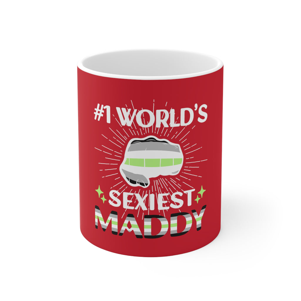 Agender Pride Flag Ceramic Mug - #1 World's Sexiest Maddy Printify