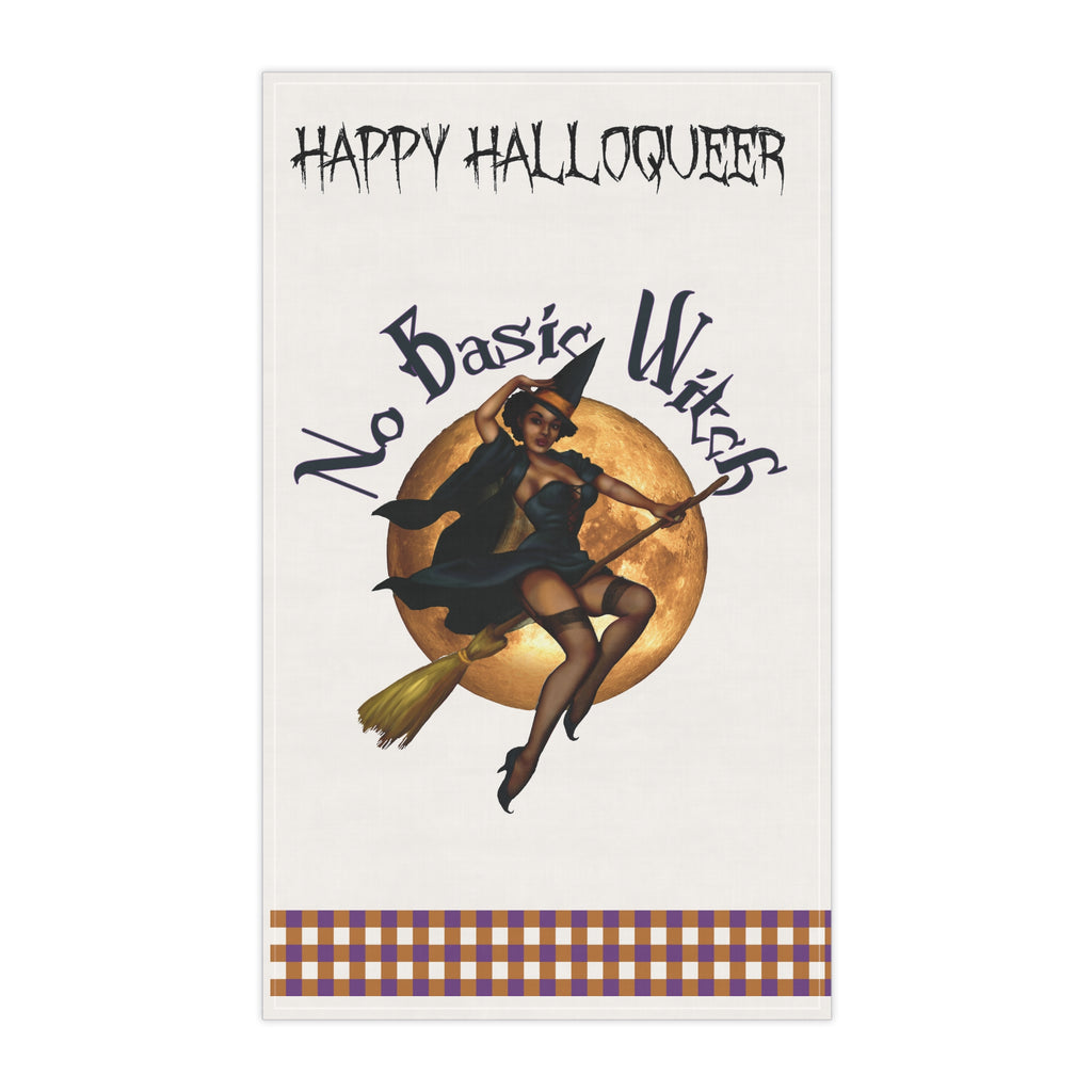 Halloween Kitchen Towel - Happy Halloqueer - No Basic Witches Printify