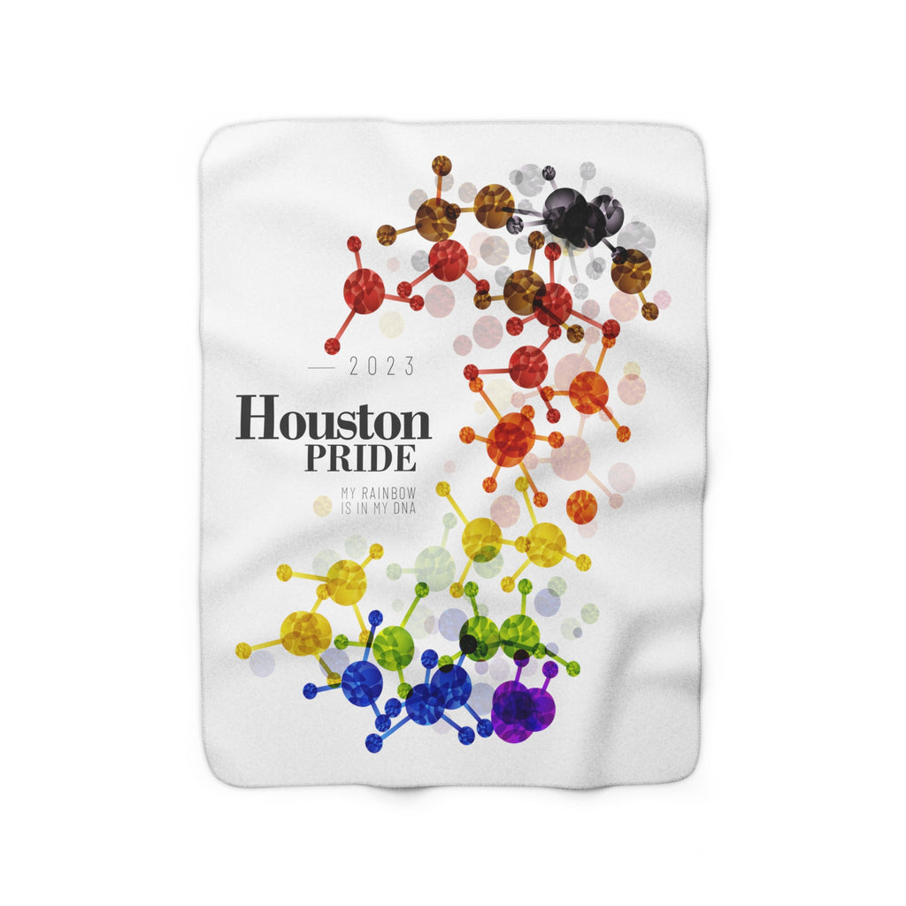 SHAVA CO Philadelphia Flag 2023 Pride, Houston Sherpa Fleece Blanket - My Rainbow Is In My DNA Printify