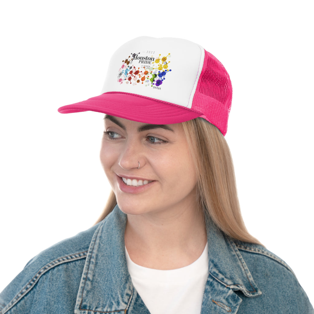 Progress Flag Trucker Caps Houston Pride - My Rainbow is In My DNA Printify