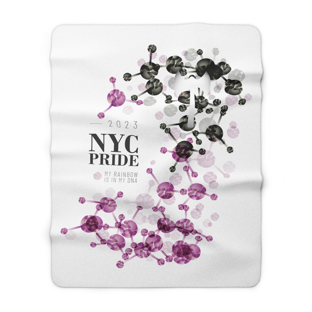 SHAVA CO Labrys Lesbian Flag 2023 Pride, New York City Sherpa Fleece Blanket - My Rainbow Is In My DNA Printify