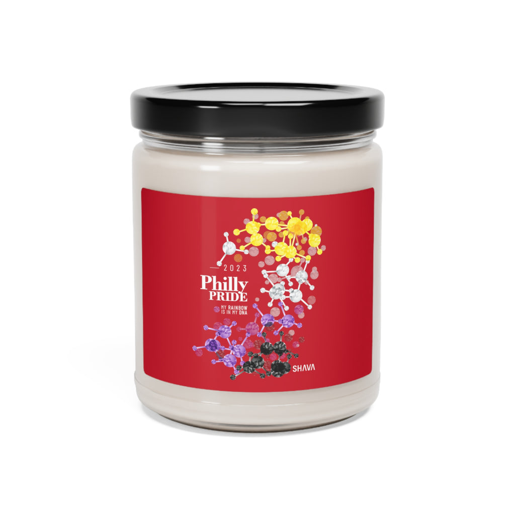 SHAVA CO Non Binary Flag 2023 Pride, Philly Scented Soy Candle, 9oz Printify