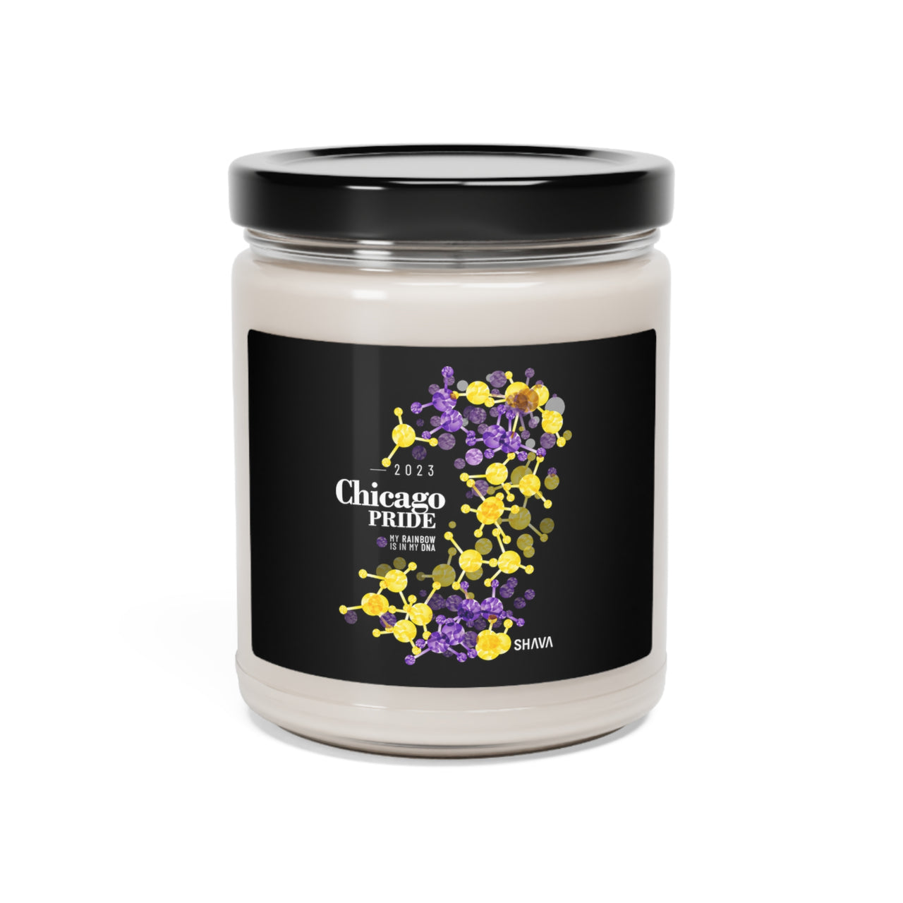 SHAVA CO Intersexual Flag 2023 Pride, Chicago Scented Soy Candle, 9oz Printify