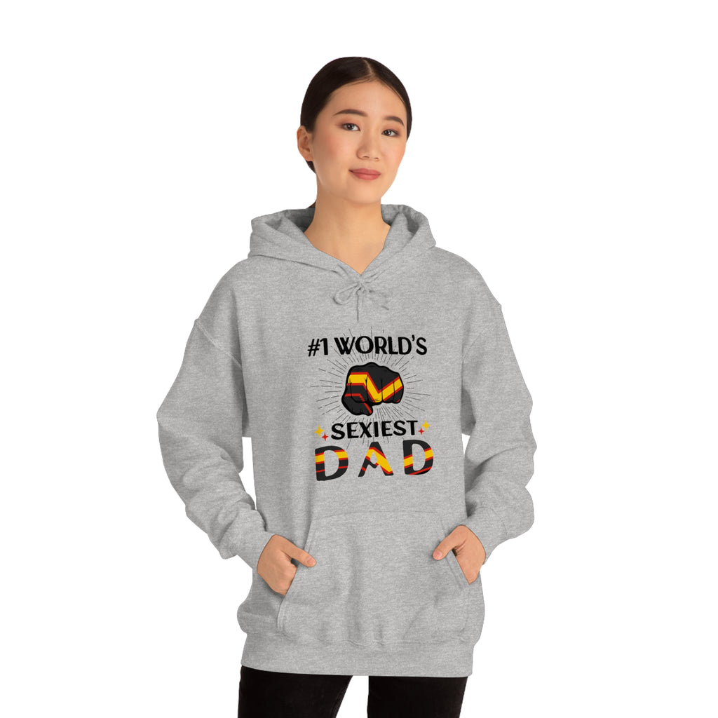 SHAVA CO Rubber Flag , Unisex Heavy Blend™ Hooded Sweatshirt - #1 World's Sexiest Dad Printify