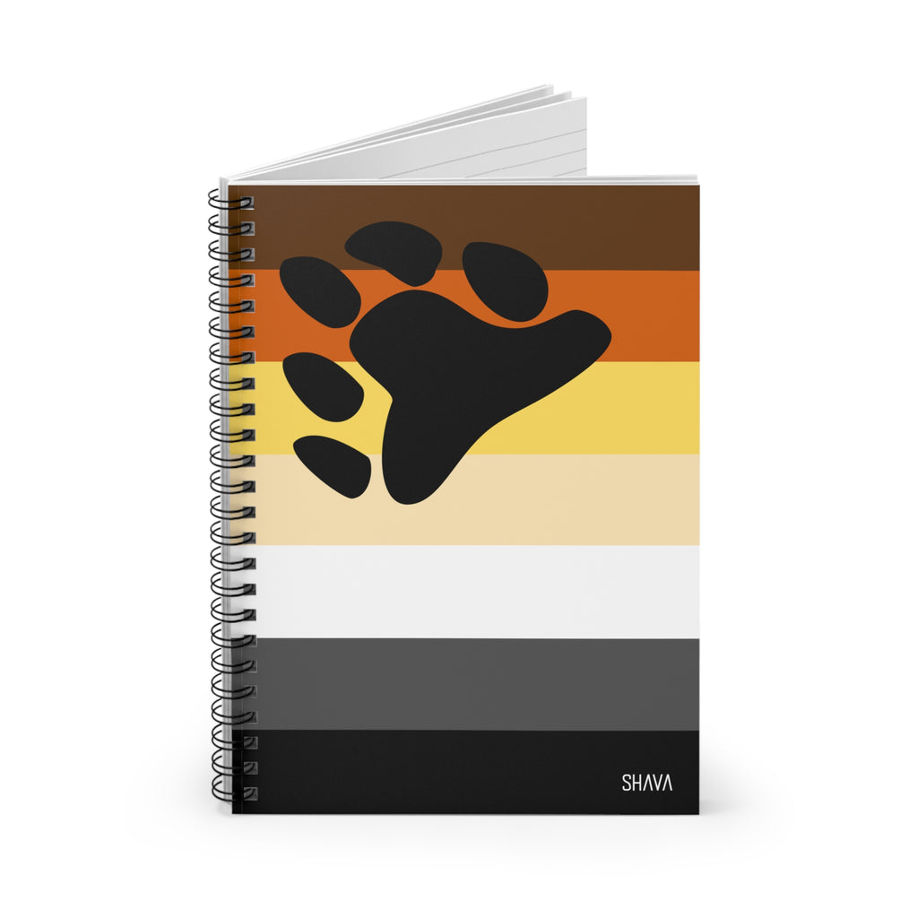 LGBTQ Spiral Notebook - Ruled Line - Bear Flag Printify