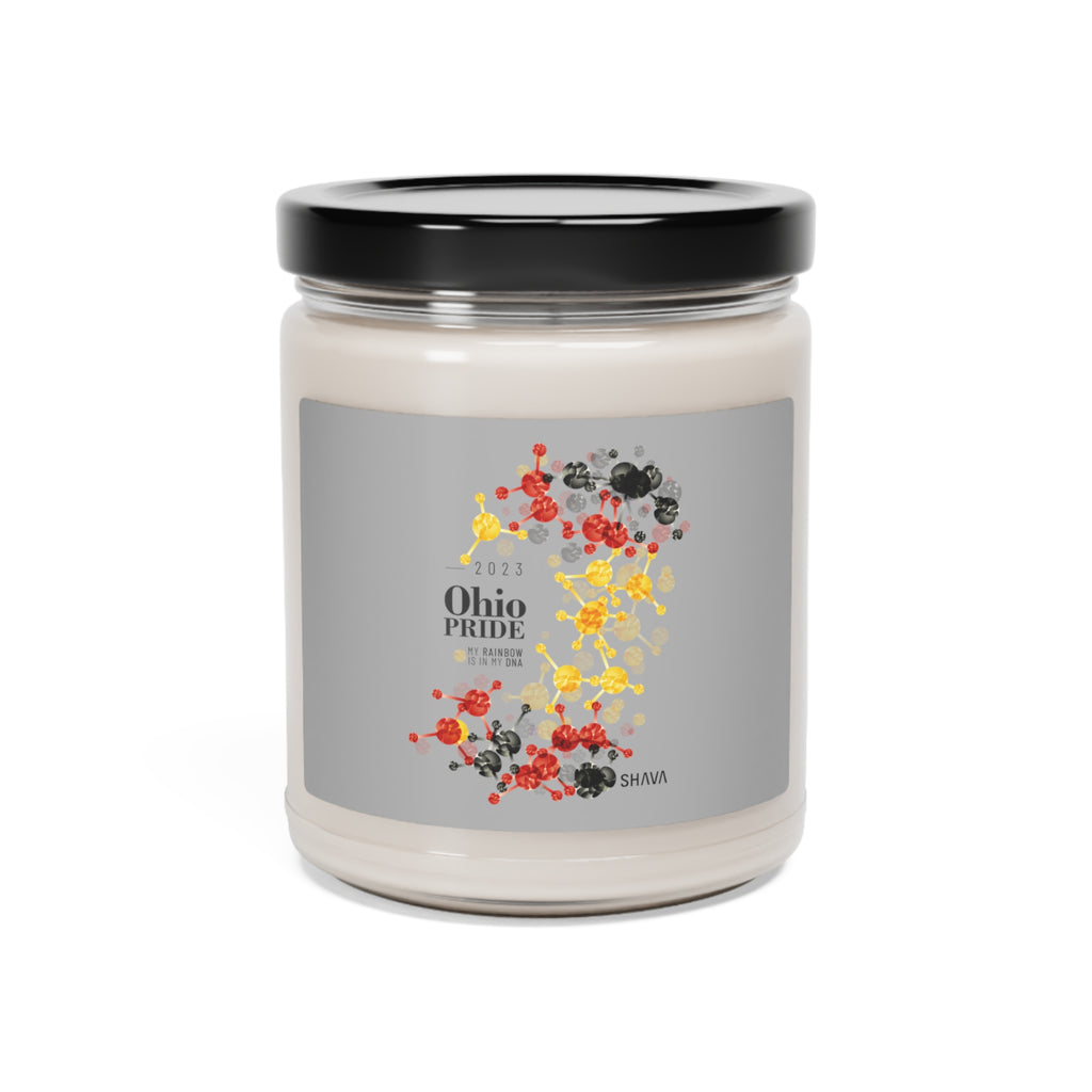 SHAVA CO Rubber Flag 2023 Pride, Ohio Scented Soy Candle, 9oz Printify