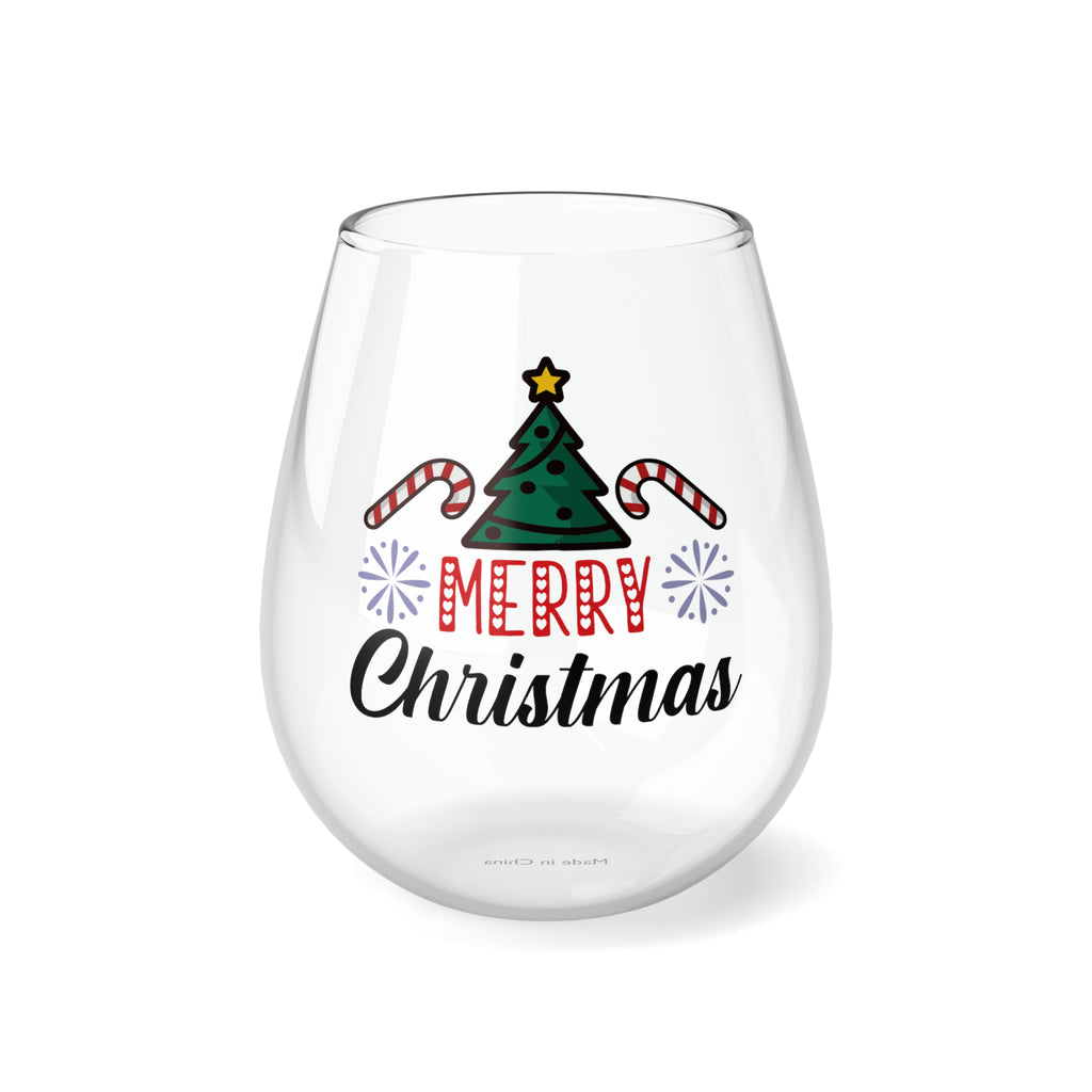 Christmas Stemless Wine Glass, Merry Christmas Printify