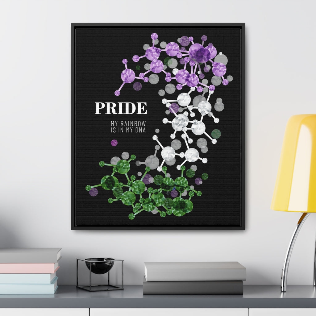 SHAVA CO Genderqueer Flag Gallery Canvas Wraps, Vertical Frame Printify