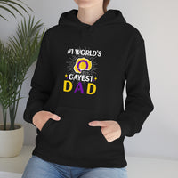 Thumbnail for SHAVA CO Intersexual Flag , Unisex Heavy Blend™ Hooded Sweatshirt - #1 World's Gayest Dad Printify