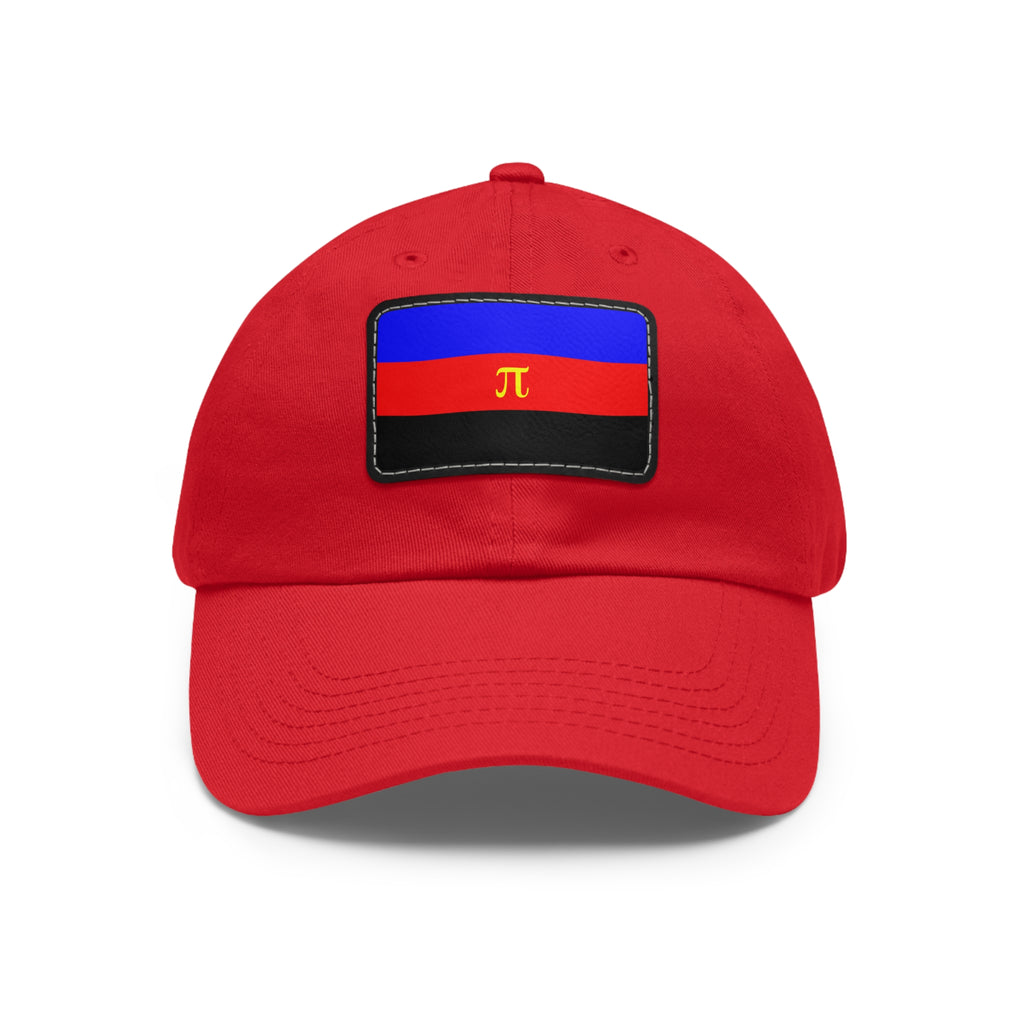 SHAVA CO Polyamory Flag Dad Hat with Leather Patch (Rectangle) Printify