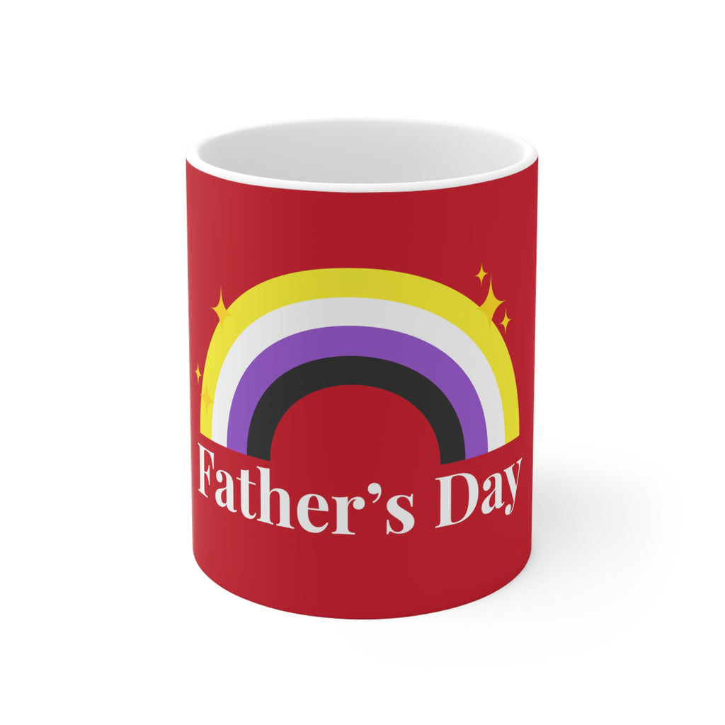 Non Binary Pride Flag Ceramic Mug - Father's Day Printify