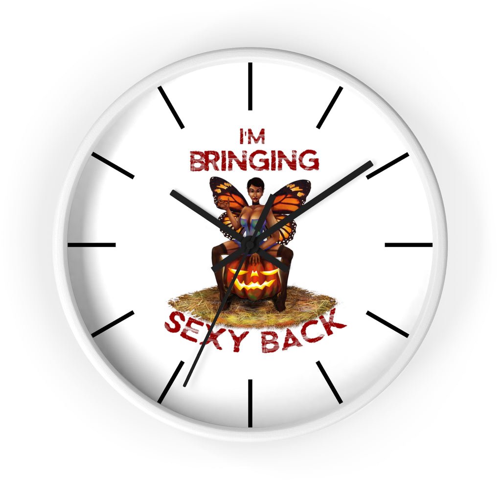 Halloween Wall Clock - Sexy Back Printify