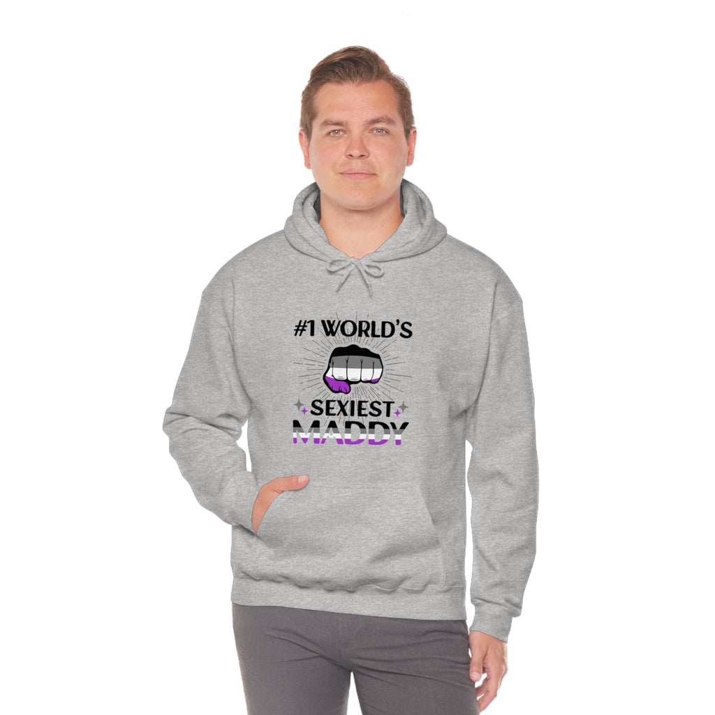 SHAVA CO Asexual Flag , Unisex Heavy Blend™ Hooded Sweatshirt - #1 World's Sexiest Maddy Printify