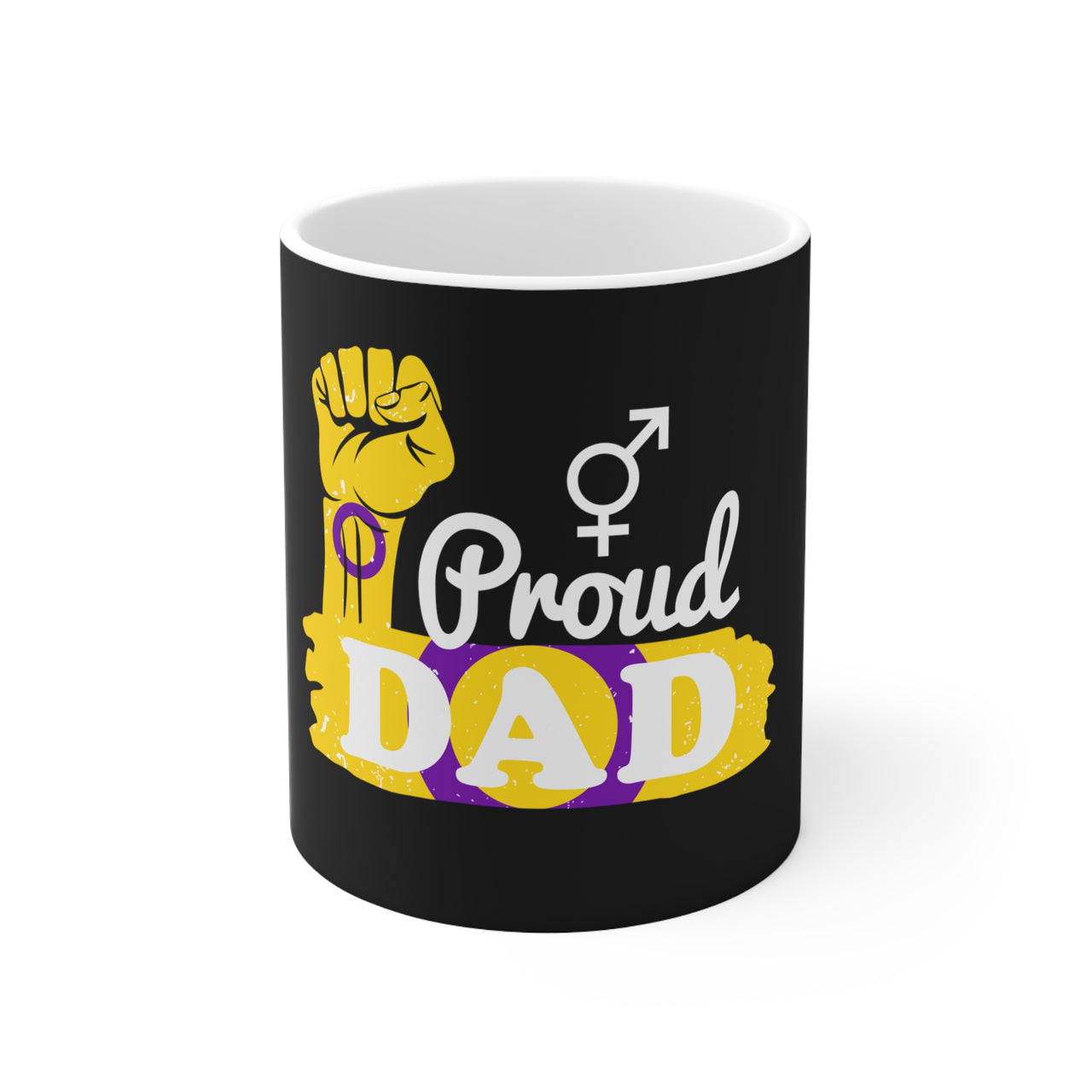 Intersexual Pride Flag Ceramic Mug - Proud Dad Printify