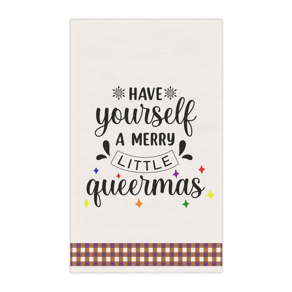 Christmas LGBTQ  Kitchen Towel - Merry Little Queermas Printify