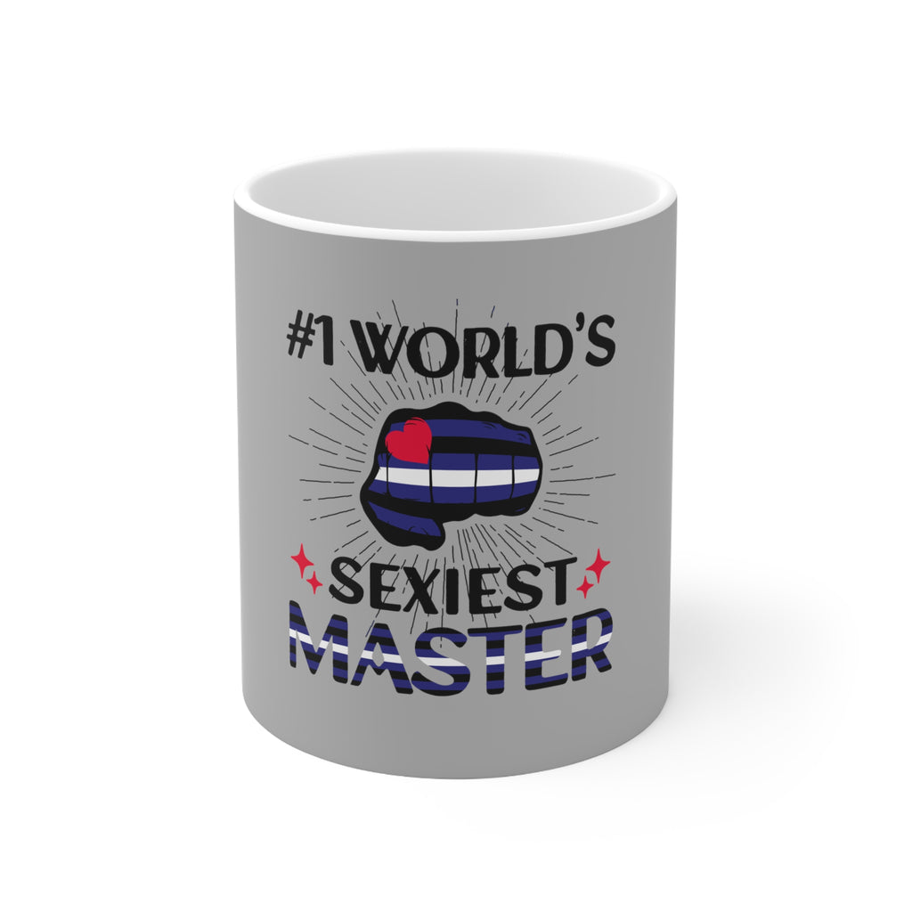 Leather Pride Flag Ceramic Mug - #1 World's Sexiest Master Printify