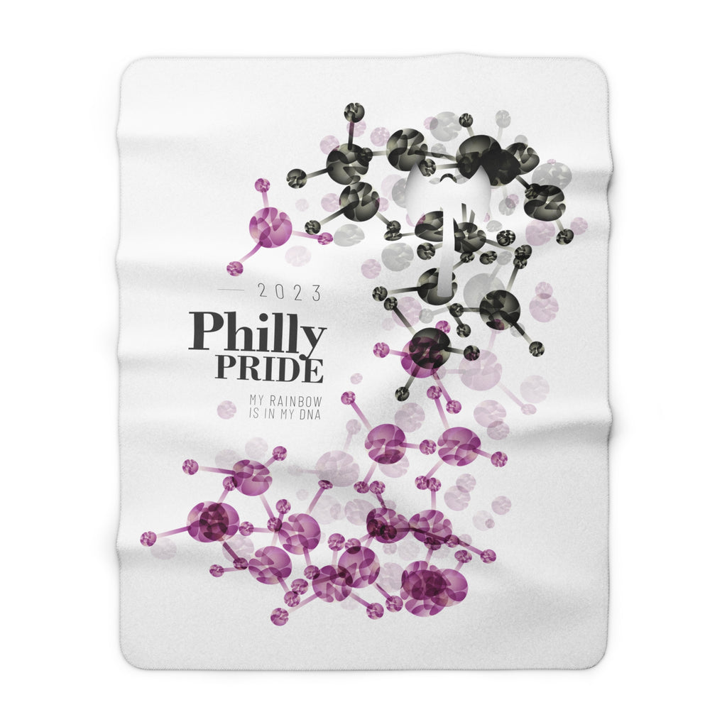 SHAVA CO Labrys Lesbian Flag 2023 Pride, Philly Sherpa Fleece Blanket - My Rainbow Is In My DNA Printify
