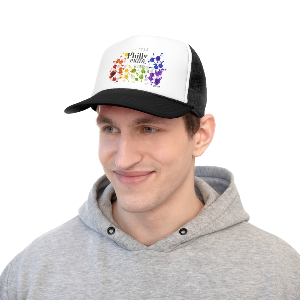 Rainbow Flag Trucker Caps Philly Pride - My Rainbow is In My DNA Printify