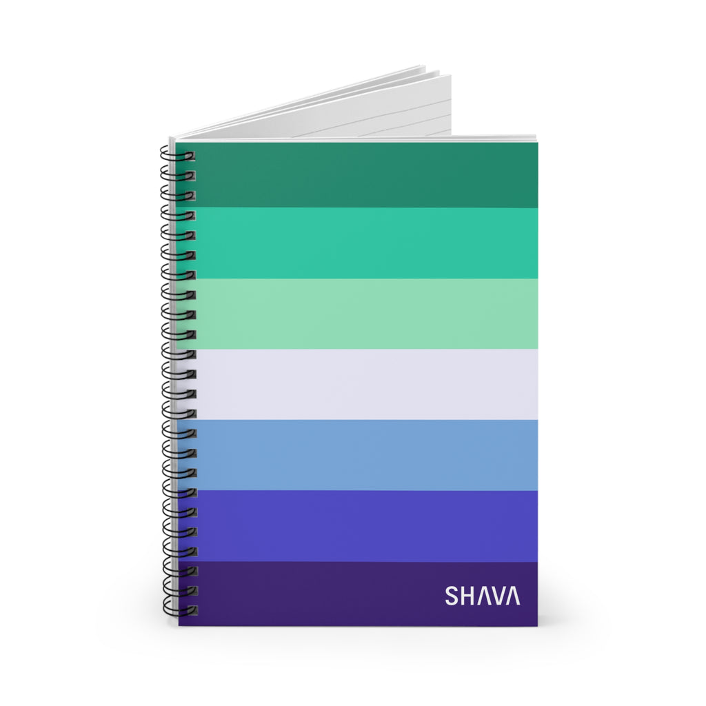 LGBTQ Spiral Notebook - Ruled Line - Gay Flag Printify