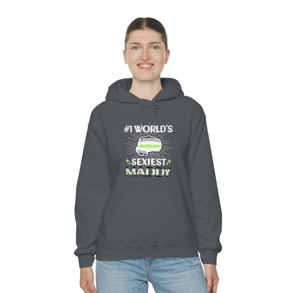 SHAVA CO Agender Flag , Unisex Heavy Blend™ Hooded Sweatshirt - #1 World's Sexiest Maddy Printify