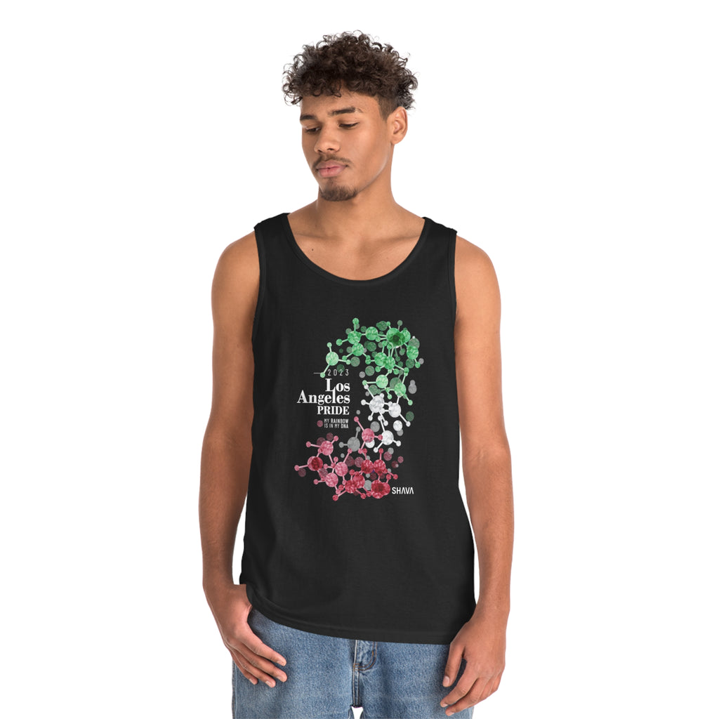 Abrosexual Flag Los Angeles Pride Heavy Cotton Tank Top Unisex Size - My Rainbow Is In My DNA Printify