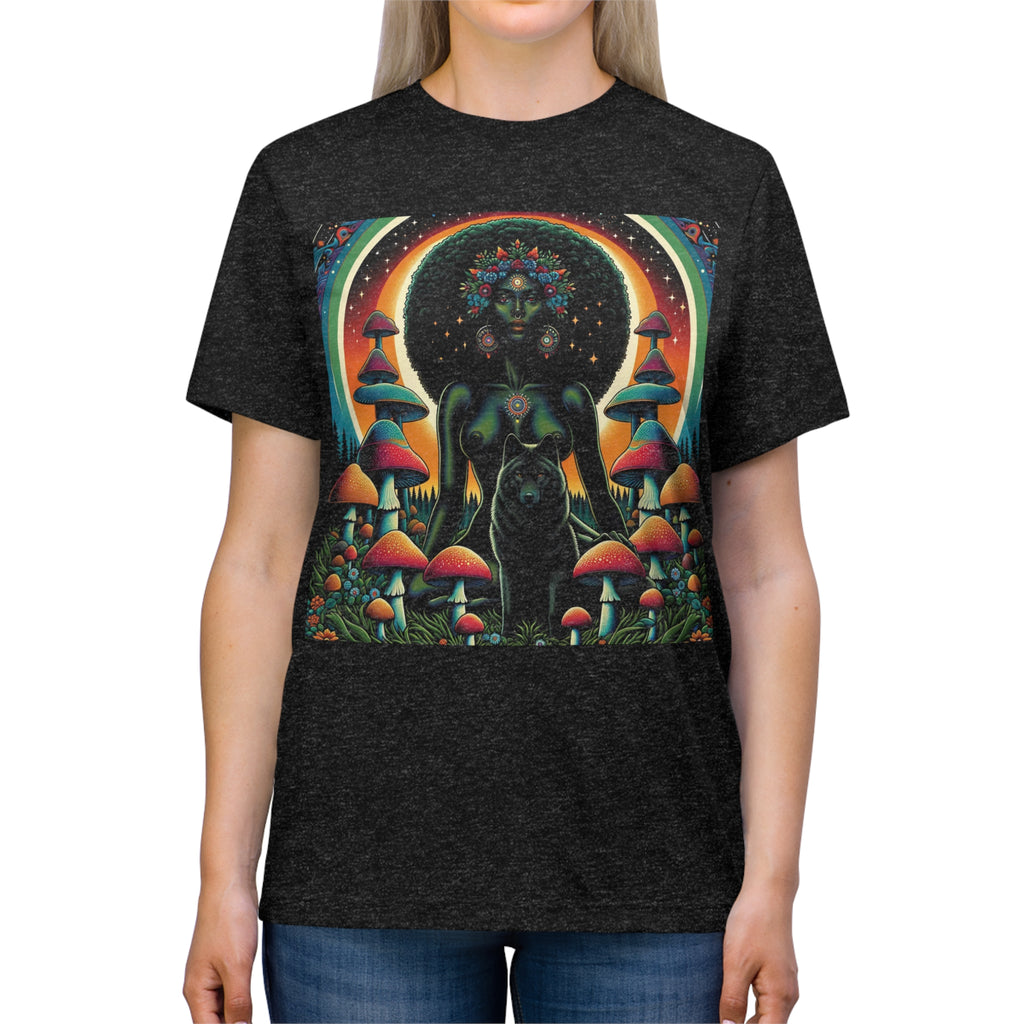 unisex Triblend Tee - What Meant For Me Will Find Its Way To Me - Mystic Guardian of the Enchanted Forest Printify