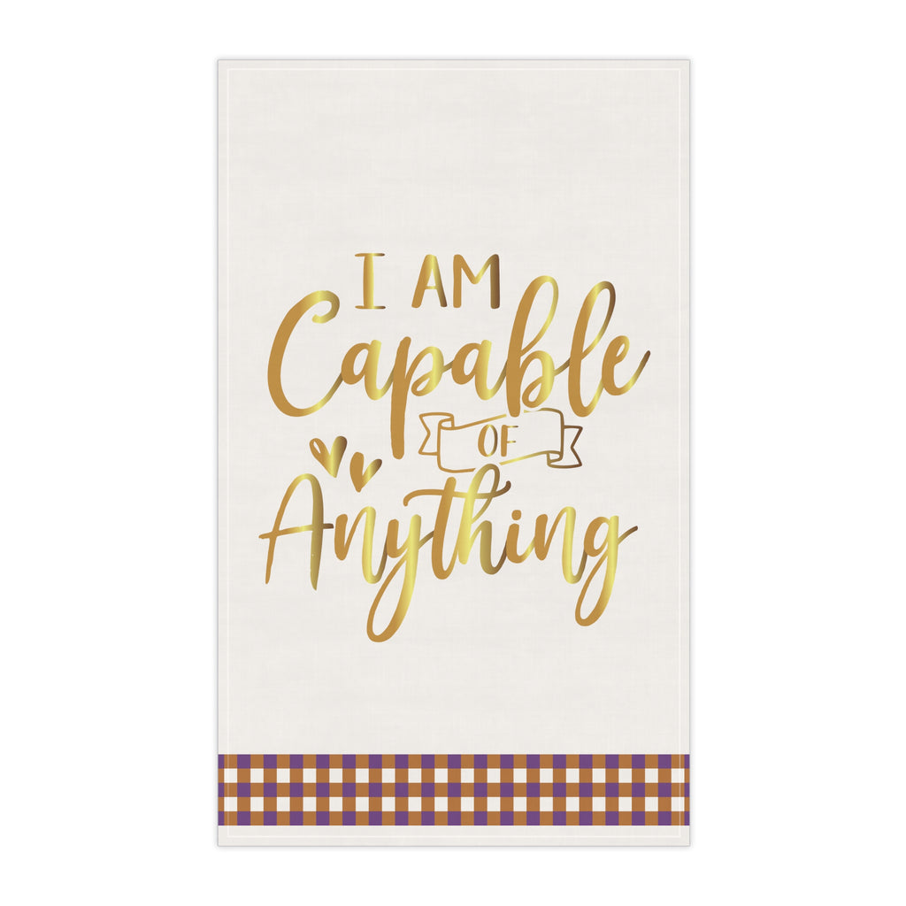 Christmas Kitchen Towel -  I am Capable Of Anything Printify