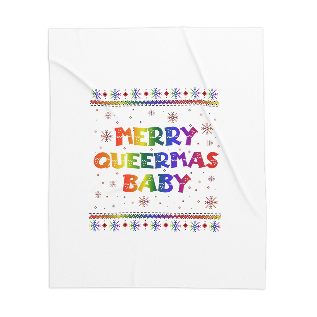 Christmas Lgbtq  Sherpa Blanket,Merry Queermas Baby Printify