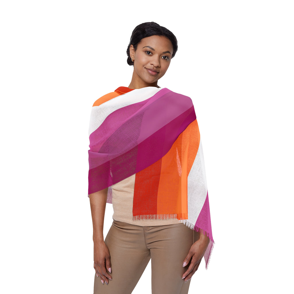 SHAVA CO Lesbian Flag Light Scarf Printify