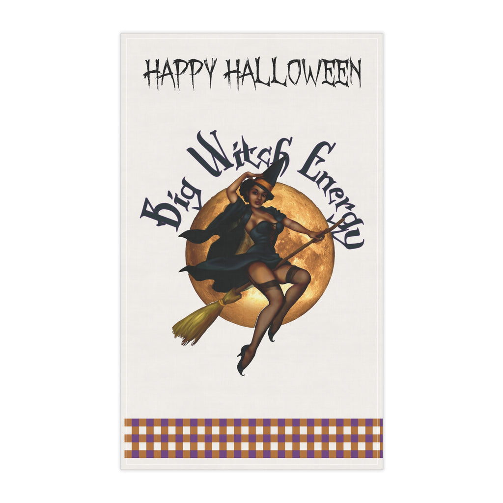 Halloween Kitchen Towel - Happy Halloween - Big Witch Energy Printify