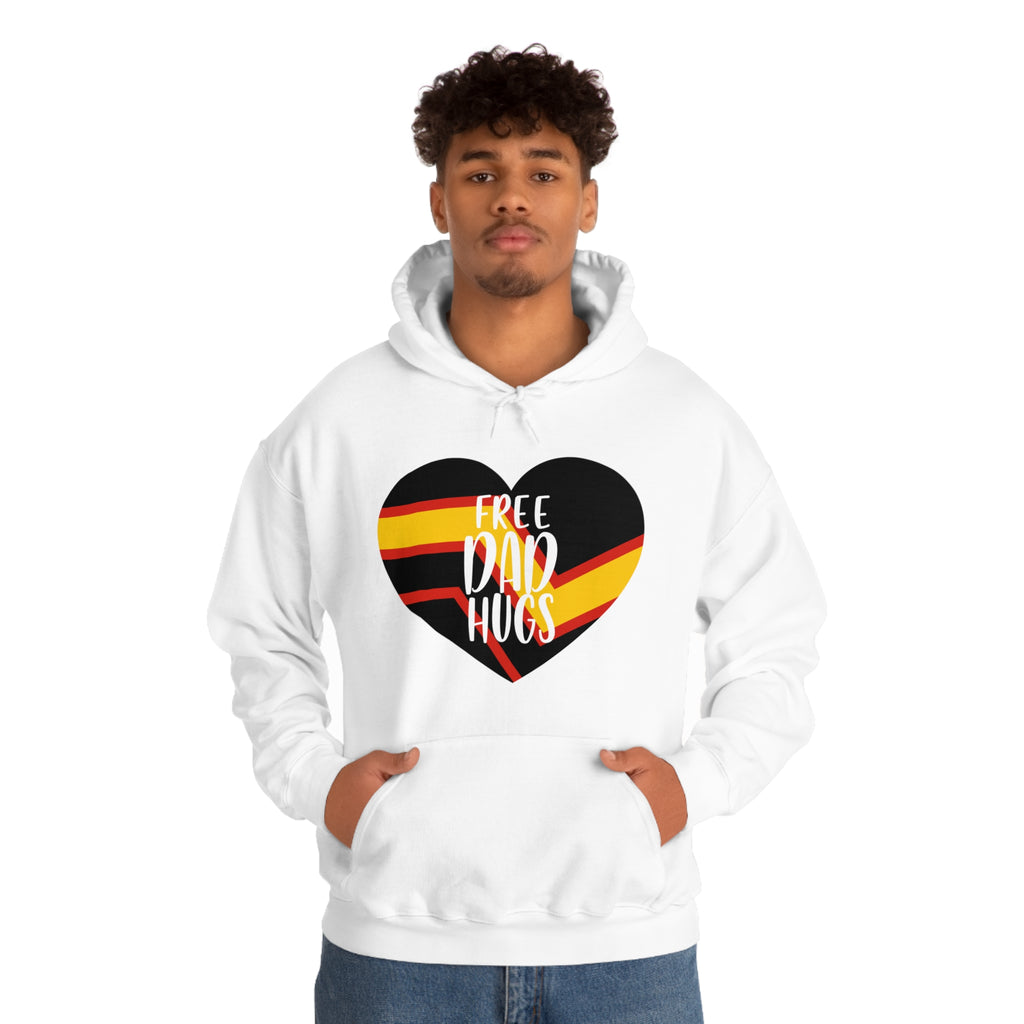 SHAVA CO Rubber Flag, Unisex Heavy Blend™ Hooded Sweatshirt - Free Dad Hugs Printify